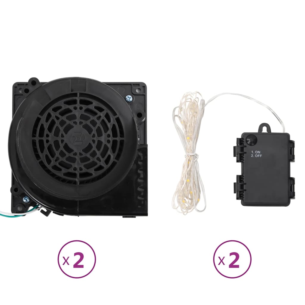 vidaXL Sneeuwpopfamilie opblaasbaar met LED's 360 cm