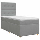 vidaXL Boxspringbed met matras met hoofdeinde Donkergrijs Enkel Stof