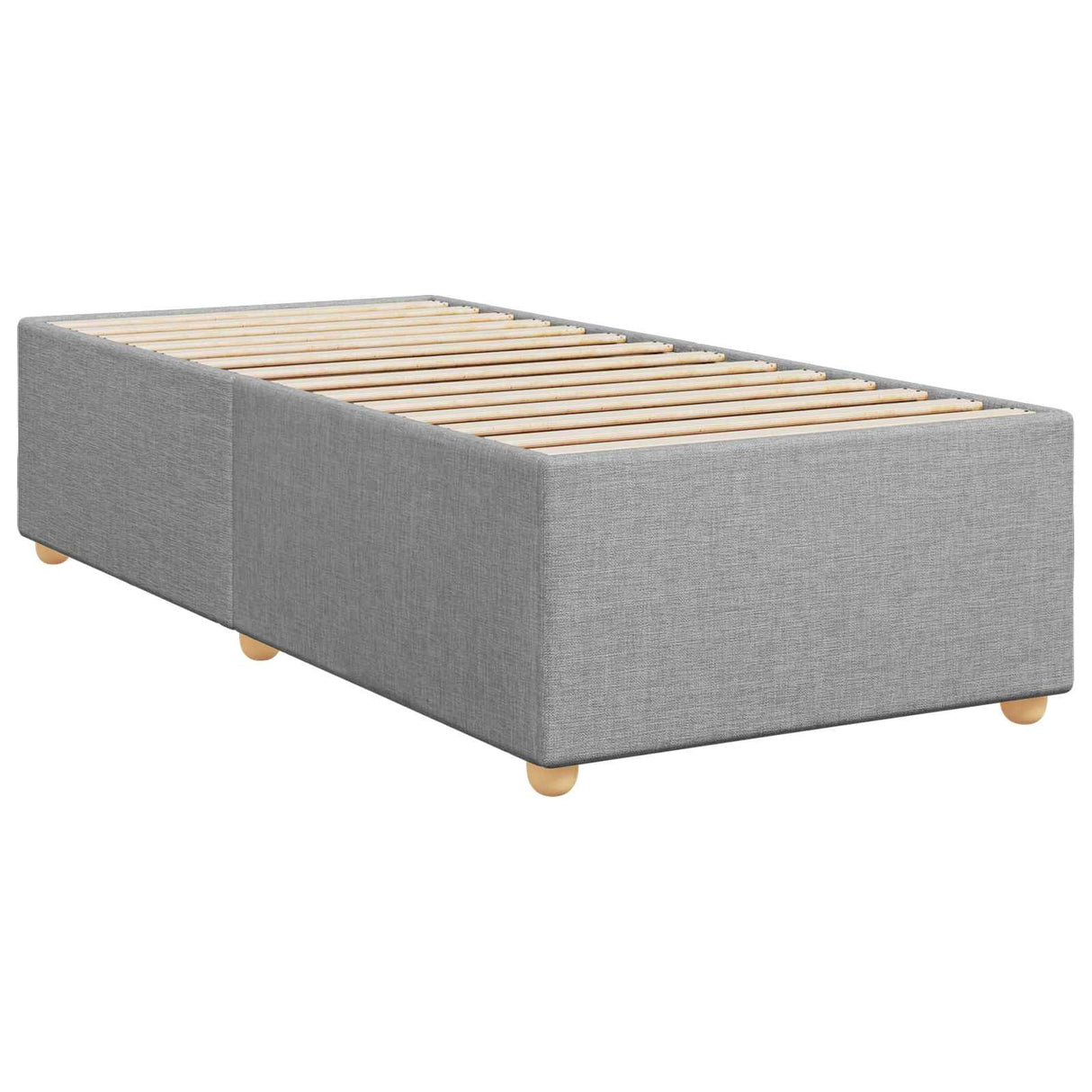 vidaXL Boxspringbed met matras met hoofdeinde Donkergrijs Enkel Stof