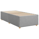 vidaXL Boxspringbed met matras met hoofdeinde Donkergrijs Enkel Stof