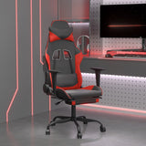 vidaXL Massage Gaming Chair Faux Leather Black and Blue