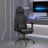vidaXL Massage Gaming Chair Faux Leather Black and Blue