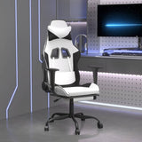 vidaXL Massage Gaming Chair Faux Leather Black and Blue