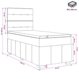 vidaXL Boxspringbed met matras met hoofdeinde Donkergrijs Enkel Stof
