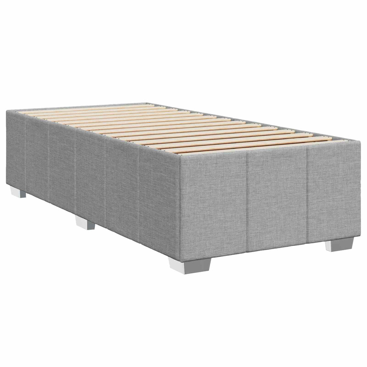 vidaXL Boxspringbed met matras met hoofdeinde Donkergrijs Enkel Stof