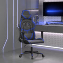 vidaXL Massage Gaming Chair Faux Leather Black and Blue