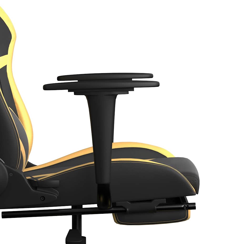 vidaXL Massage Gaming Chair Faux Leather Black and Blue