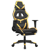 vidaXL Massage Gaming Chair Faux Leather Black and Blue