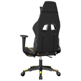 vidaXL Massage Gaming Chair Faux Leather Black and Blue
