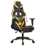 vidaXL Massage Gaming Chair Faux Leather Black and Blue