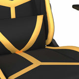 vidaXL Massage Gaming Chair Faux Leather Black and Blue