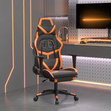 vidaXL Massage Gaming Chair Faux Leather Black and Blue
