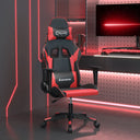 vidaXL Massage gamestoel kunstleer zwart en blauw