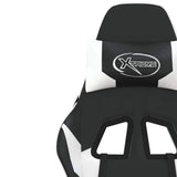 vidaXL Massage gamestoel kunstleer zwart en blauw