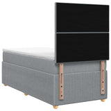 vidaXL Boxspringbed met matras met hoofdeinde Donkergrijs Enkel Stof