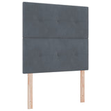 vidaXL Box Spring Bed with Mattress Dark Grey Single Velvet