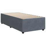 vidaXL Box Spring Bed with Mattress Dark Grey Single Velvet