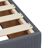 vidaXL Box Spring Bed with Mattress Dark Grey Single Velvet
