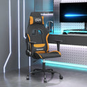 vidaXL Massage Gaming Chair Fabric Black and Cream