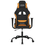 vidaXL Massage Gaming Chair Fabric Black and Cream