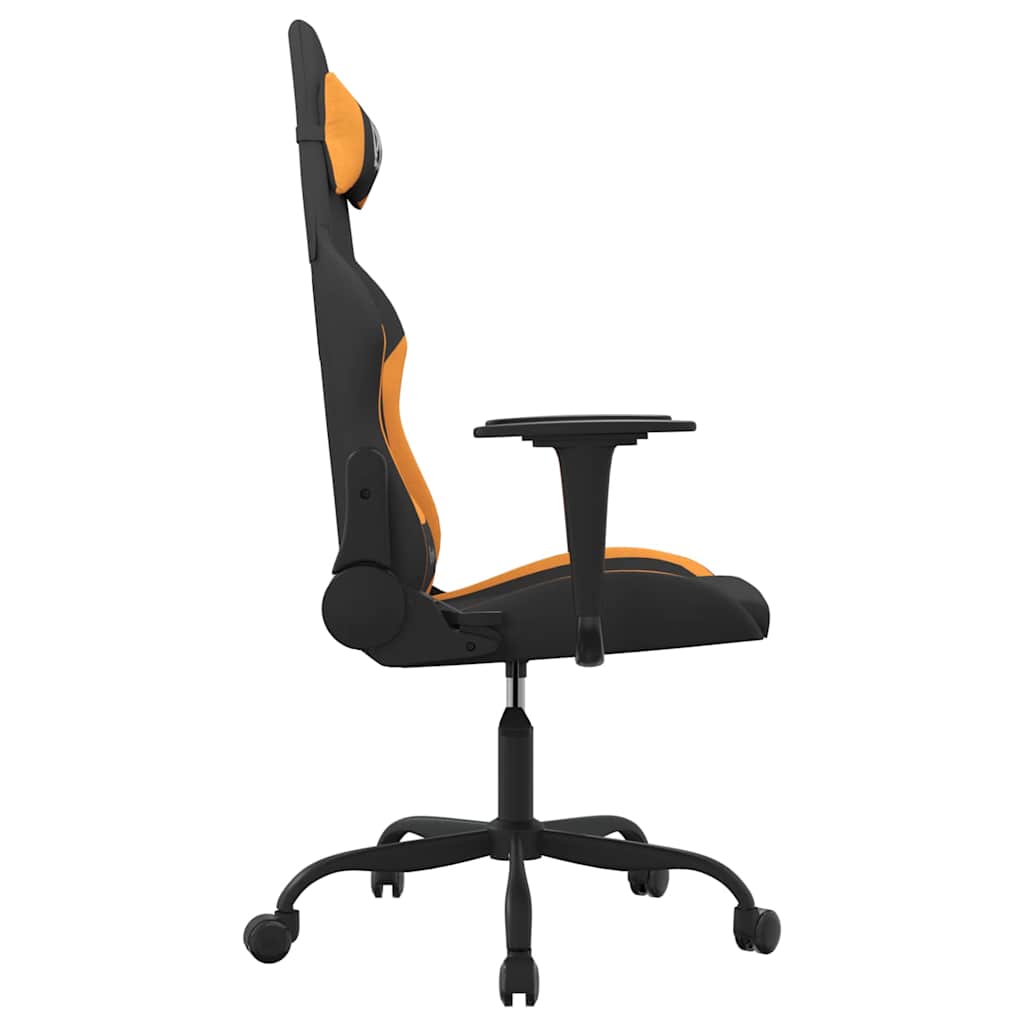 vidaXL Massage Gaming Chair Fabric Black and Cream