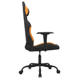 vidaXL Massage Gaming Chair Fabric Black and Cream
