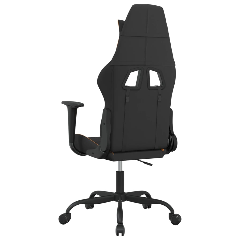 vidaXL Massage Gaming Chair Fabric Black and Cream