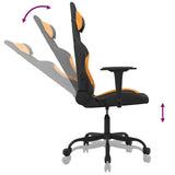 vidaXL Massage Gaming Chair Fabric Black and Cream