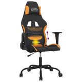 vidaXL Massage Gaming Chair Fabric Black and Cream