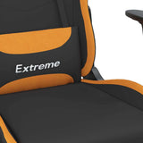 vidaXL Massage Gaming Chair Fabric Black and Cream