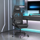 vidaXL Massage Gaming Chair Fabric Black and Cream