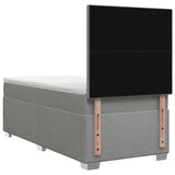 vidaXL Box Spring Bed with Mattress and LED Dark Grey 90 x 190 cm Fabric