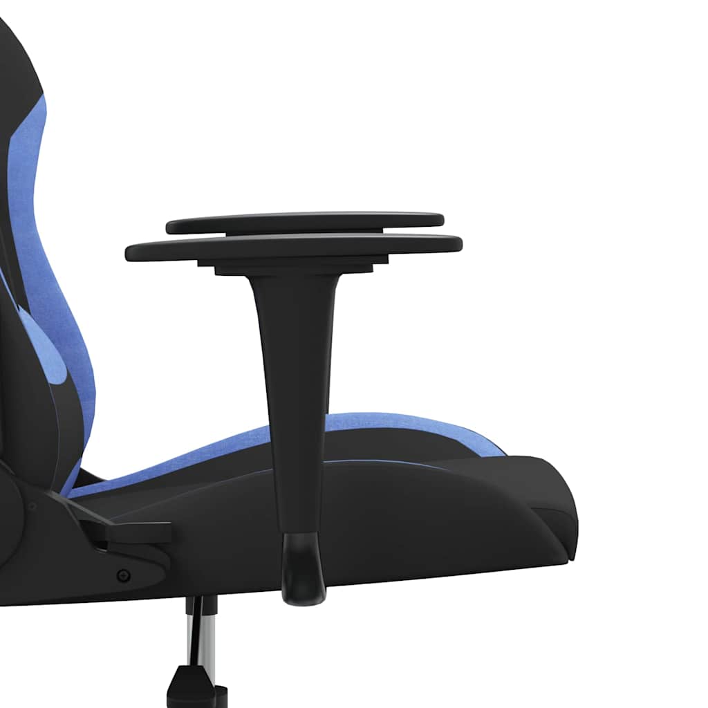 vidaXL Massage gamestoel stof zwart en crèmekleurig
