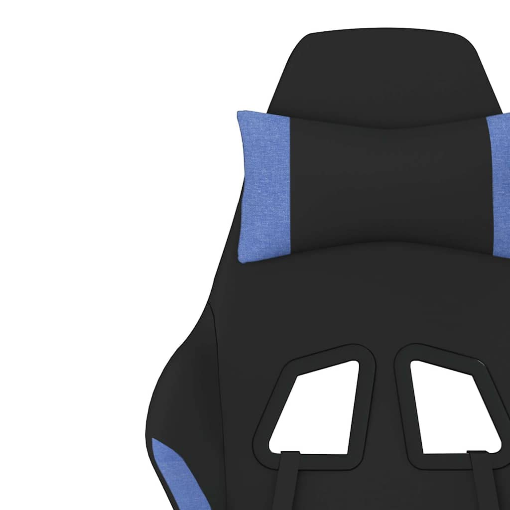 vidaXL Massage gamestoel stof zwart en crèmekleurig