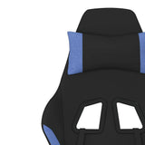 vidaXL Massage gamestoel stof zwart en crèmekleurig