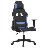 vidaXL Massage gamestoel stof zwart en crèmekleurig