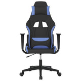 vidaXL Massage gamestoel stof zwart en crèmekleurig