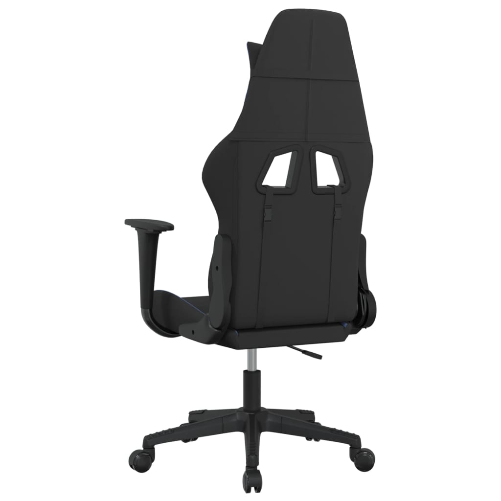 vidaXL Massage gamestoel stof zwart en crèmekleurig
