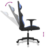 vidaXL Massage gamestoel stof zwart en crèmekleurig