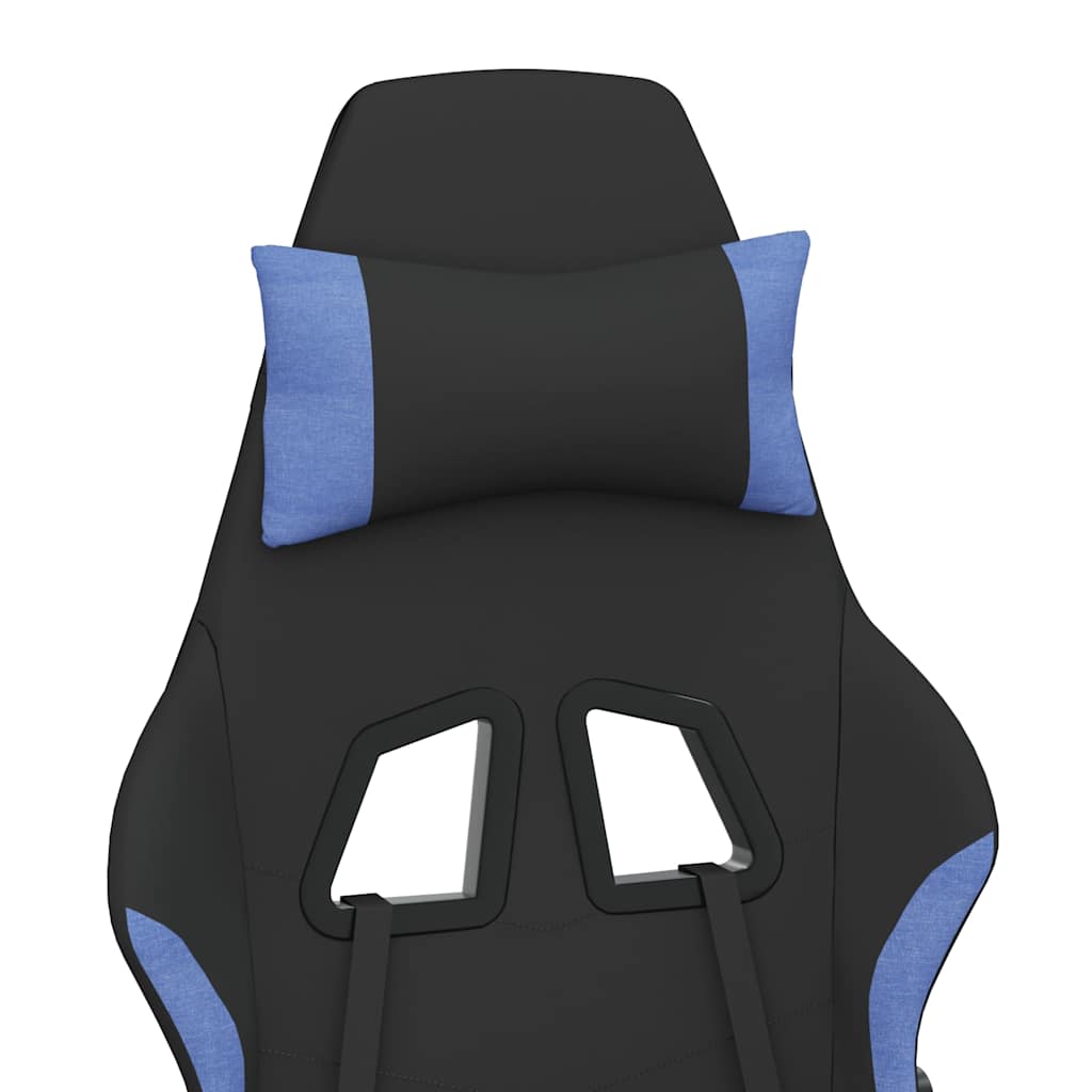 vidaXL Massage gamestoel stof zwart en crèmekleurig