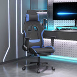 vidaXL Massage gamestoel stof zwart en crèmekleurig