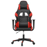 vidaXL Massage gamestoel kunstleer zwart en blauw
