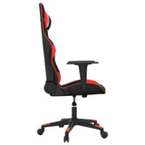 vidaXL Massage gamestoel kunstleer zwart en blauw