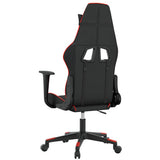vidaXL Massage gamestoel kunstleer zwart en blauw