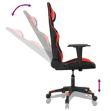 vidaXL Massage gamestoel kunstleer zwart en blauw