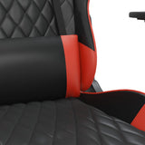 vidaXL Massage gamestoel kunstleer zwart en blauw