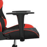 vidaXL Massage gamestoel kunstleer zwart en blauw