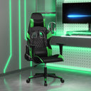 vidaXL Massage gamestoel kunstleer zwart en blauw