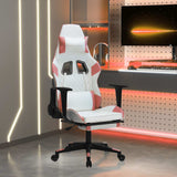 vidaXL Massage gamestoel kunstleer zwart en blauw