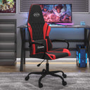 vidaXL Massage gamestoel kunstleer zwart en blauw